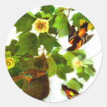 Vintage Spring Day Birds & Flowers Sticker