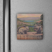 Vintage Squirrels Magnet