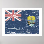 Vintage St. Helena Flag Print