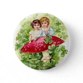Vintage St. Patrick's Day Button button