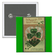 Vintage St Patricks Day Buttons
