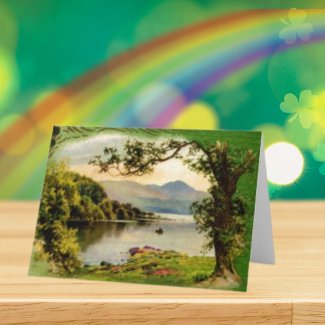 Vintage St. Patty's By the Lake Card card