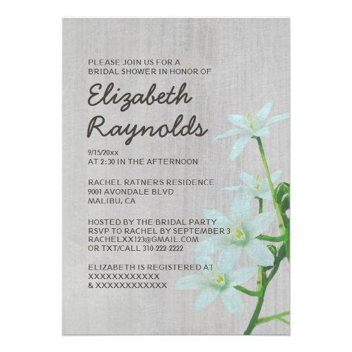 Vintage Star of Bethlehem Bridal Shower Invitation