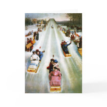 Vintage Star Tobogganing Day Card by TerryBain Vintage Star Tobogganing Day Card