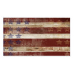 Vintage Stars And Stripes Pine Wood Pattern Business Card Template