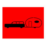 Vintage Station Wagon and RV Trailer Post Cards