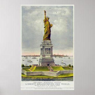 Vintage Statue of Liberty Currier and Ives