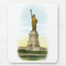 Vintage Statue of Liberty Mousepads