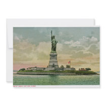Vintage Statue of Liberty, New York Harbor Announcements