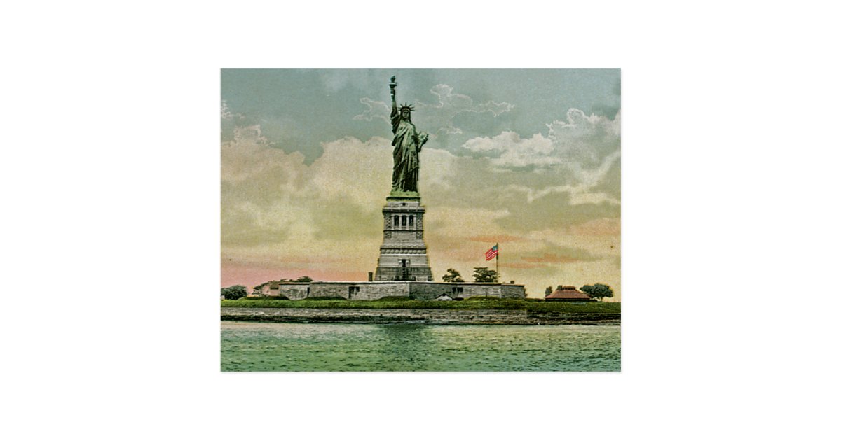 Vintage Statue Of Liberty New York Harbor Postcard Zazzle