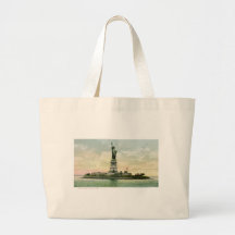 Vintage "Statue of Liberty" Poster. New York. Canvas Bag