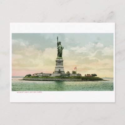 Vintage "Statue of Liberty" Poster. New York. Postcards