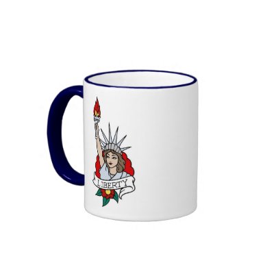 Vintage Statue Of LIberty Tattoo Coffee Mug by vintagegiftmall