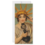 Vintage Statue of Liberty WWI Patriotic War Poster Custom Rack Card