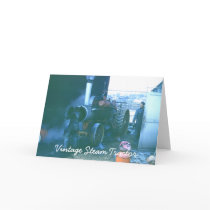 Vintage Steam Tractor Greeting Card