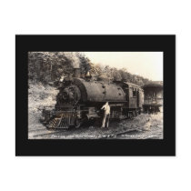 Vintage-Steam Train Postcard