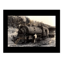 Vintage-Steam Train Postcard