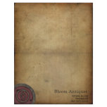 Vintage Steampunk Monogram Claret B Letterhead Template