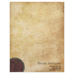 Vintage Steampunk Monogram Claret B Custom Letterhead