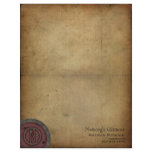 Vintage Steampunk Monogram Claret N Letterhead Template