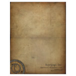 Vintage Steampunk Monogram E Letterhead Template