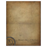 Vintage Steampunk Monogram M Custom Letterhead