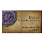 Vintage Steampunk Monogram Purple D Business Card Template