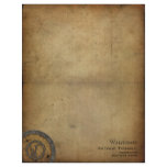 Vintage Steampunk Monogram W Custom Letterhead
