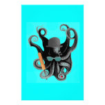 vintage steampunk octopus cricketer personalised stationery