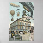 Vintage Steampunk Science Fiction Victorian City Posters