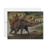 Vintage Stegosaurus Dinosaur, a Tail with Spikes Custom Invitation