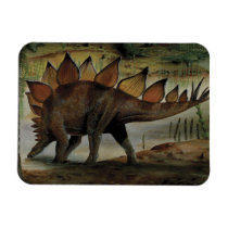 Vintage Stegosaurus Dinosaur, a Tail with Spikes Magnets