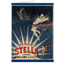 Vintage Stella gasoline advertisment Greeting Card