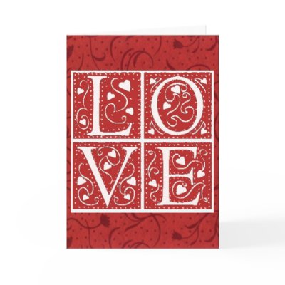 Vintage Stencil Valentine Love Letters Cards by cowboyannie