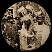 Vintage Stereoview - Christmas Delivery buttons