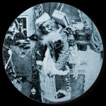 Vintage Stereoview - Christmas Delivery buttons