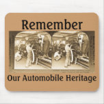 Vintage Stereoview - Our Automobile Heritage Mouse Pad