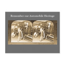 Vintage Stereoview - Our Automobile Heritage postcards by scenesfromthepast Vintage Stereoview - Our Automobile Heritage postcards