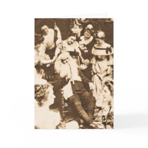 Vintage Stereoview - Santa and the Ladies cards
