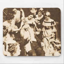 Vintage Stereoview - Santa and the Ladies mousepads