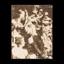 Vintage Stereoview - Santa and the Ladies postcards
