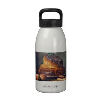 Vintage Still Life with Brioche by Chardin Water Bottle