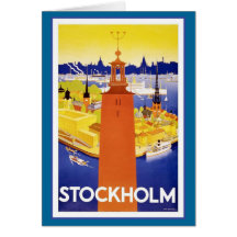 Vintage Stockholm Sweden Greeting Card