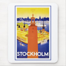 Vintage Stockholm Sweden Mousepad