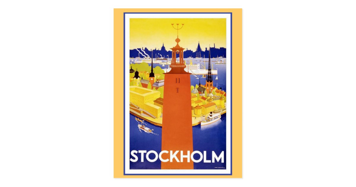 Vintage Stockholm Sweden Postcard | Zazzle