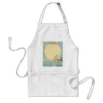Vintage Stork with Baby aprons by YesterdayCafe Vintage Stork with Baby aprons