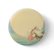 Vintage Stork with Baby buttons