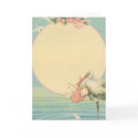 Vintage Stork with Baby cards by YesterdayCafe Vintage Stork with Baby cards