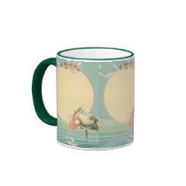 Vintage Stork with Baby Coffee Mug
