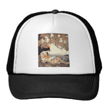 Vintage Storybook Girl Under Tree Hat